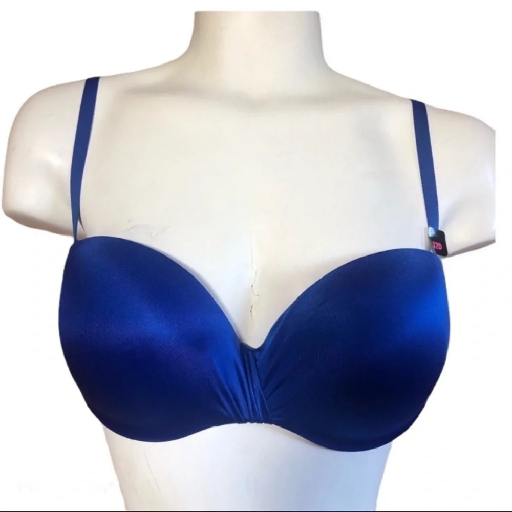 La Senza Body Kiss Twist  Front Push Up Bra 32D Adjustable Wired Blue